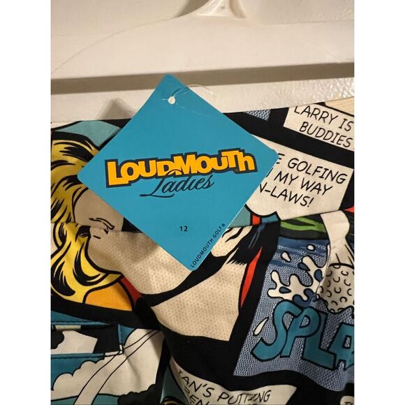 NWT Rare LoudMouth Ladies Comic Strip   Golf Skort “Shank” Sz12 - Picture 6 of 11